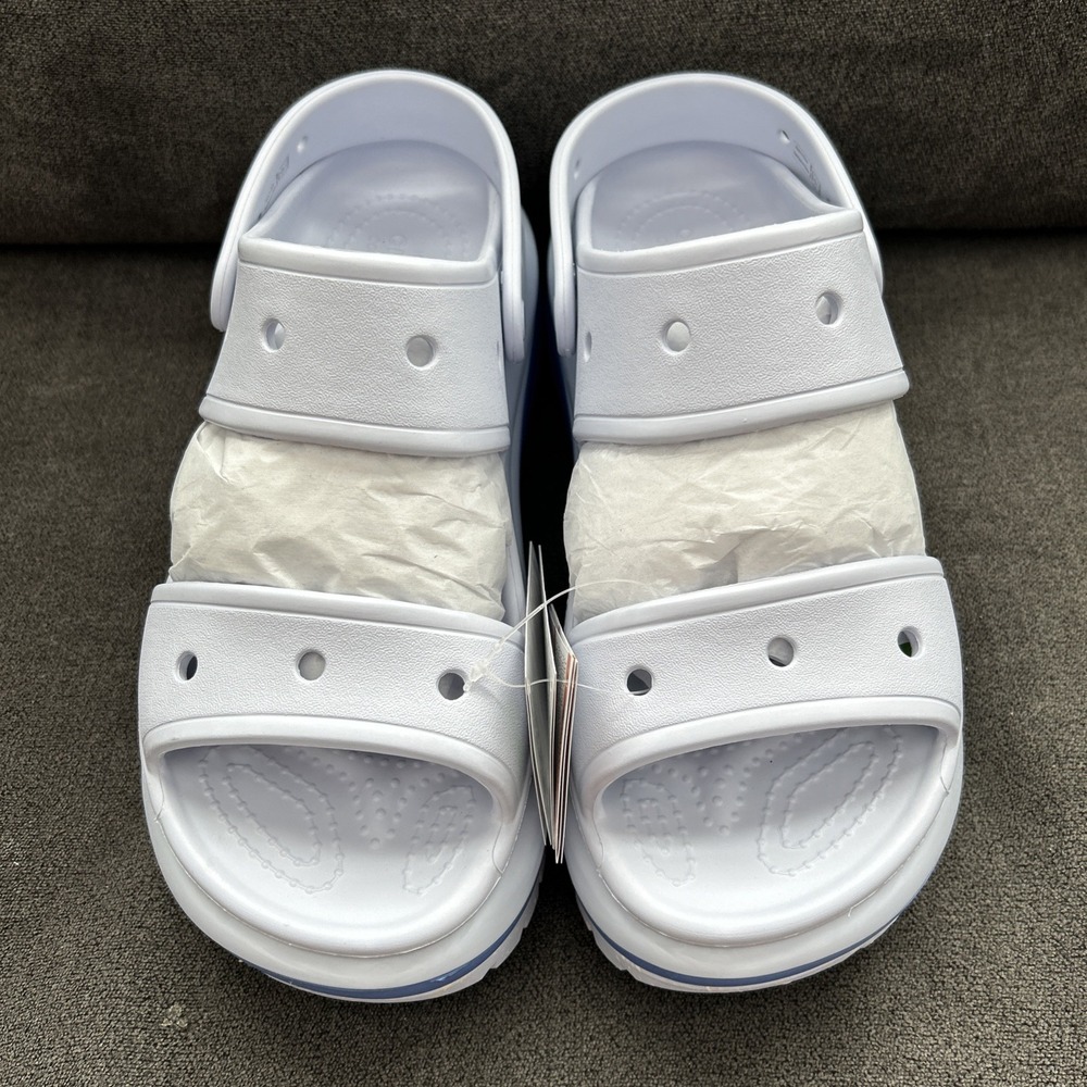 Crocs Classic Mega Crush Sandal Women's 10 Mega Crush White Platform Slingback - Picture 5 of 9